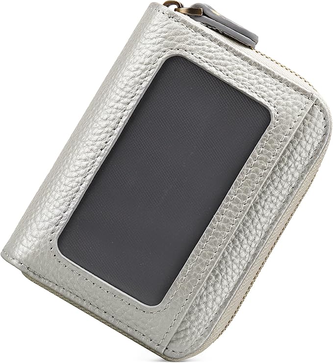 GOIACII Small Genuine Leather Wallet for Women, RFID Blocking Credit Card Holder Wallet