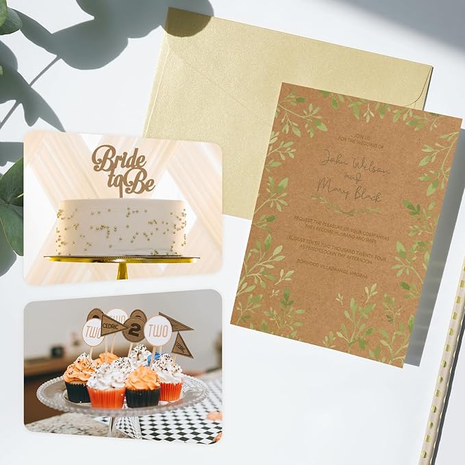 Heavy Weight 110lb Cardstock Brown Printer Paper, Goefun 100 Sheets Brown Cardstock 8.5 x 11 300 GSM for Invitations, Menus, Poster, DIY Card