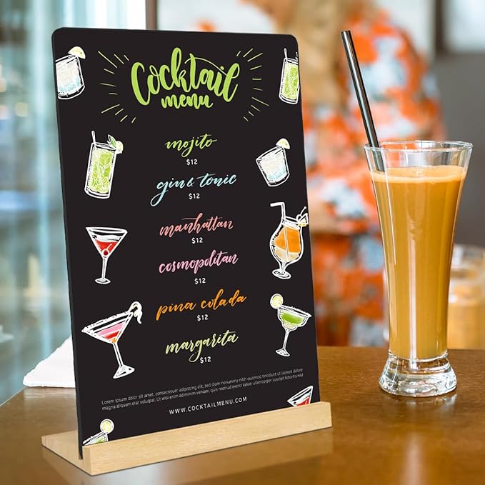 8.6x11.7 in Small Chalkboard Signs with Stand for Tabletop Decor Double Sided Mini Chalkboard for Restaurant Food Menu, Kids Message Board, Wedding Party (1 Pack)