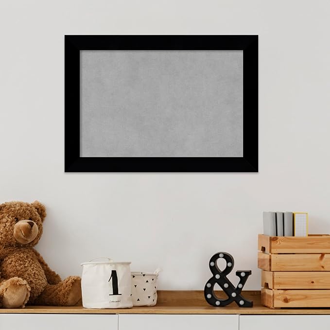 Amanti Art Black Framed Magnetic Board 15x21 Small Vision Board for use with Magnets, 100% Metal Sheet to Display Items as Office Decor or for Home Organization in mudroom, Kitchen or Kids Room