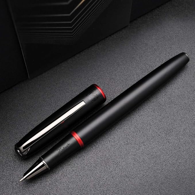 czxwyst Picasso 916 Malage Fountain Pen Original Box New Version (Dawn Red, Ultrafine Accounting EF Nib)