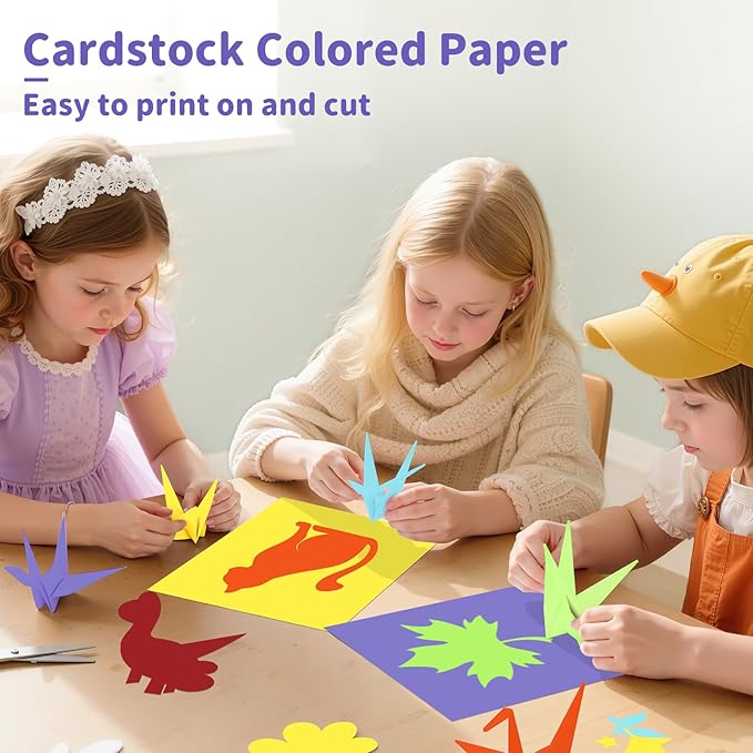 360 Sheets Colored Cardstock Paper 8.5 x11 Valentine Day Cardstock Thick Paper, 9 Assorted Colors Construction Paper 200 GSM Card Stock for Scrapbook, Cricut, Card Making, DIY Crafts, School, Party