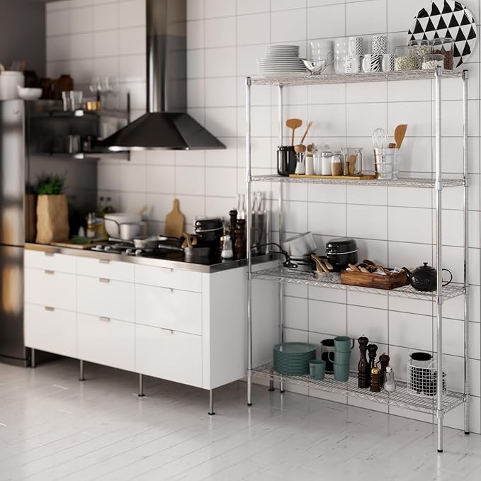 Regal Altair 14" Deep x 48" Wide x 74" Height Wire Shelving Kit | 4-Tier | NSF Commercial Storage Rack Unit