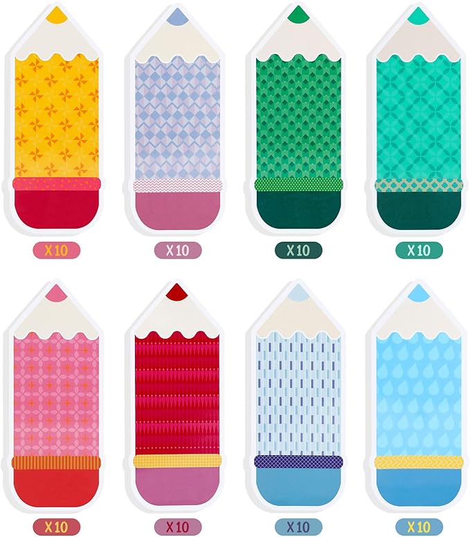 80PCS Back to School Name Tags for Classroom - Glue Point Pencil Blank Labels for Desk Cubbies Locker Storage Bin Bulletin Board Decorations,for Kindergarten Preschool 1st 2nd 3rd Grade Supplies