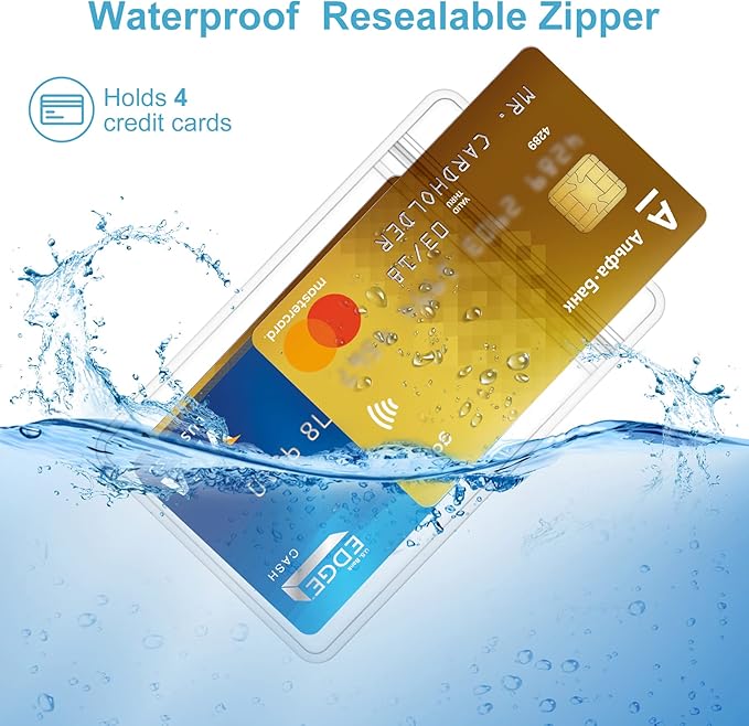 ABEYATH 1000 Pack Extra Thick ID Card Name Badge Holder Heavy Duty Waterproof Clear Plastic PVC Vertical Sleeve Pocket Resealable
