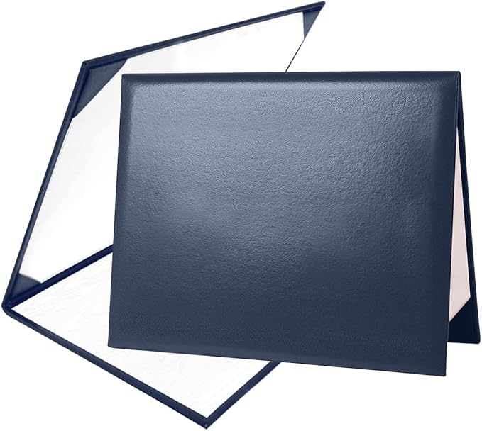 Diploma Cover 8.5” x11” Diploma Holder of Graduation Leatherette Padded Certificate（Tent Style