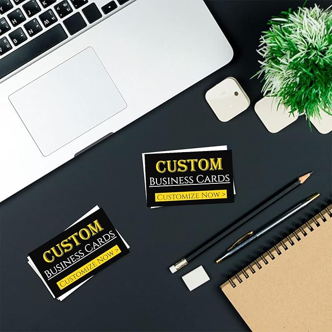 Custom Business Cards Personalized Business Card for Small Business 300gsm Matte Paper Front & Back Sides Printed 3.5" x 2"