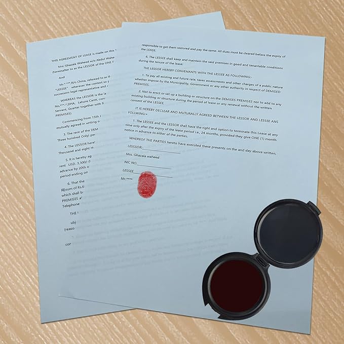 Fingerprint Ink Pad,Red Thumbprint Ink Pad for Notary Supplies Portable Fingerprint Ink for Identification Security ID Fingerprint Cards Law Enforcement Fingerprint Stamp Ink Pad
