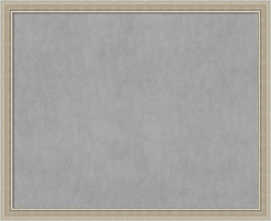 Amanti Art Silver Framed Magnetic Board 36x44 X-Large Vision Board for use with Magnets, 100% Metal Sheet to Display Items as Office Decor or for Home Organization in mudroom, Kitchen or Kids Room
