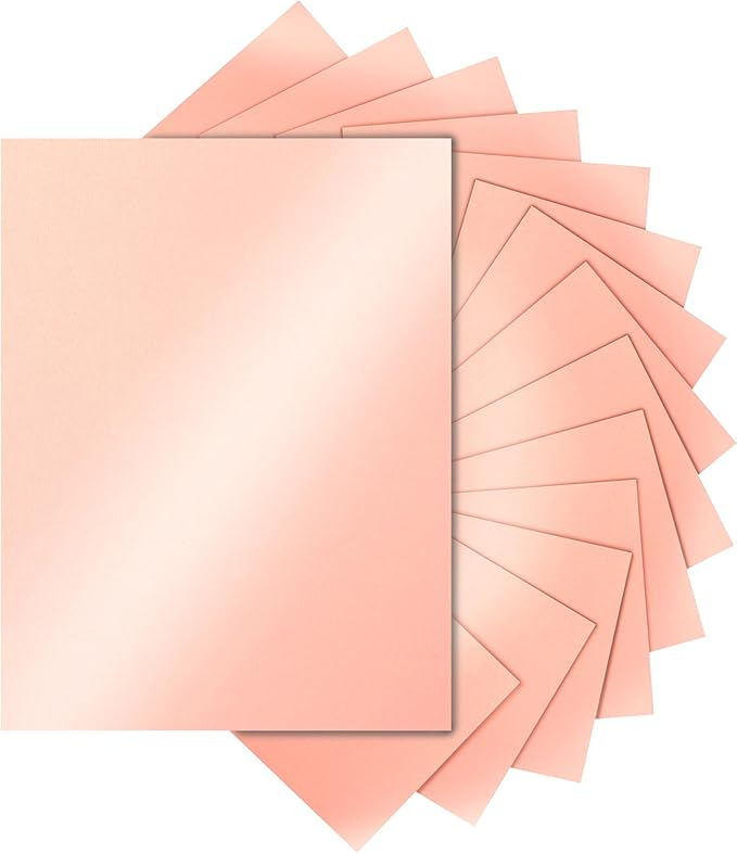 Silunkia 120 Sheets Candy Pink Shimmer Cardstock 8.5 x 11 Metallic Paper, 92lb Heavyweight Craft Paper Card Stock for DIY Cards Making, Birthday Decorations, Invitations, Thank You Cards