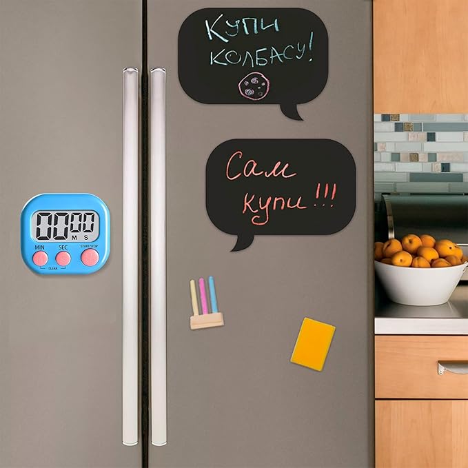 48 Pcs Digital Kitchen Timer Bulk, Small Magnetic Backing Stand Timer, Large Digits Egg Timers LCD Display Loud Alarm Stopwatch Timers Classroom Count up Countdown Timers for Office Cooking
