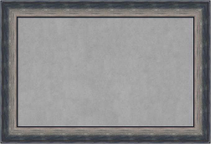 Amanti Art Silver Framed Magnetic Board 26x38 Large Vision Board for use with Magnets, 100% Metal Sheet to Display Items as Office Decor or for Home Organization in mudroom, Kitchen or Kids Room