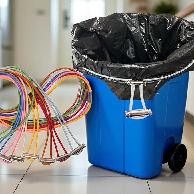 Garbage Can Bands Trash Can Bands Set of 8, Adjustable Large Trash Can Rubber Bands Fits 8-33 Gallon Kitchen Office