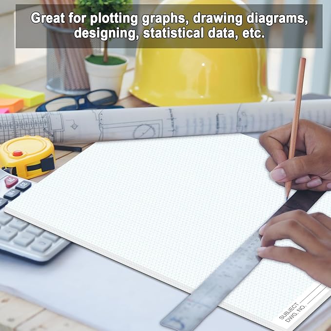2 Pack 100 Sheets 11" x 17" Isometric Graph Paper Pad Landscape for 3D Designs Architecture Landscaping Engineering Drafting (Portrait)