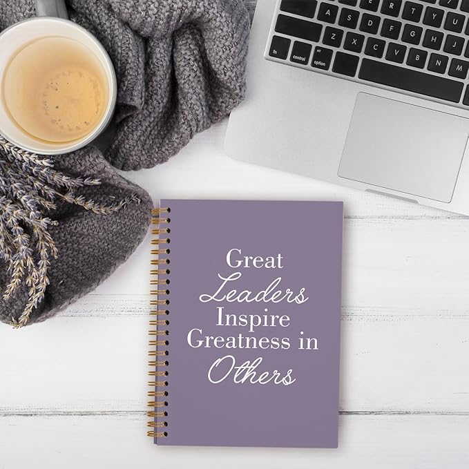 OXW Purple Meeting Notebooks for Work, Leadership Gifts Office Work Notebook Journal for Writing Note Taking, Thank You Gifts for Women Men Leader Boss Mentor Principal Manager, 5.5"x8.3"
