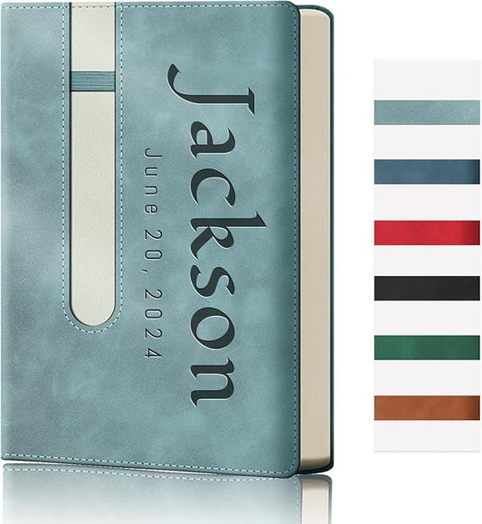 Bliver Personalized Leather Journal Custom Notebook Customized Engraved Journal Gift for Friends, Coworker,Graduation,Teacher