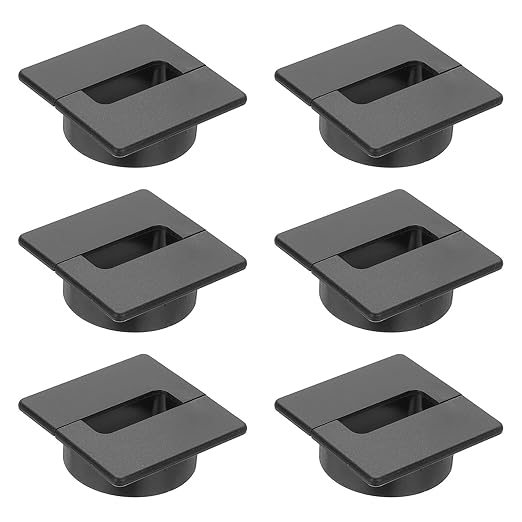 PATIKIL 2.8inch Desk Grommet, 6Pcs Cable Grommet Wire Management Cable Hole Cover Cord Organizer for Office Home Table Countertop, Black