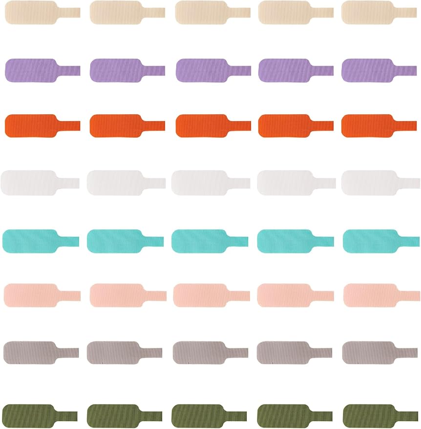 SINGDARIC Cable Labels Large Size, Multi-Color (40-Pack) Write On Cord Tags for Organizing Wires and Identification,Reusable and Versatile for Multiple Purposes - 8Color