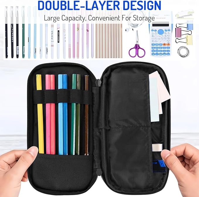 Fitvc Large Pencil Case for Boys,Gamer Boys Pencil Pouch for Kids Teens School,Large Capacity Pen Box Marker Organizer for School