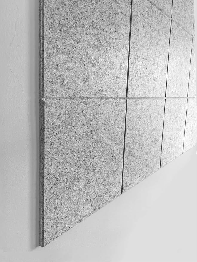 DECORITA Large Cork Board Alternative | Cork Boards Cork Tiles for Walls | Aesthetic Felt Bulletin Board Pin Board for Office, Home & Classroom | Felt Wall Tiles (12-Pack) | Marble
