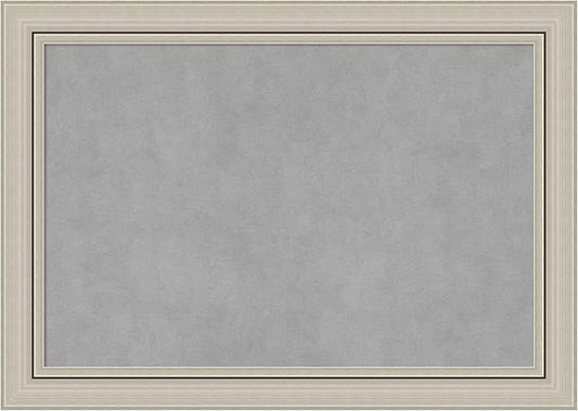 Amanti Art Silver Framed Magnetic Board 20x28 Medium Vision Board for use with Magnets, 100% Metal Sheet to Display Items as Office Decor or for Home Organization in mudroom, Kitchen or Kids Room