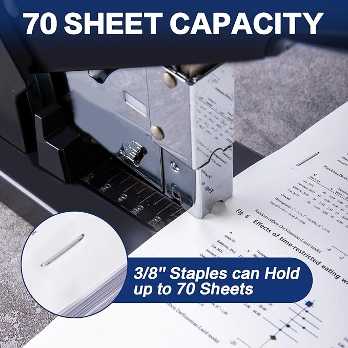 Deli Staples, Premium Heavy Duty Staples for Heavy Duty Staplers, 3/8'' Length, 70 Sheet Capacity, 100/Strip, 5000/Box