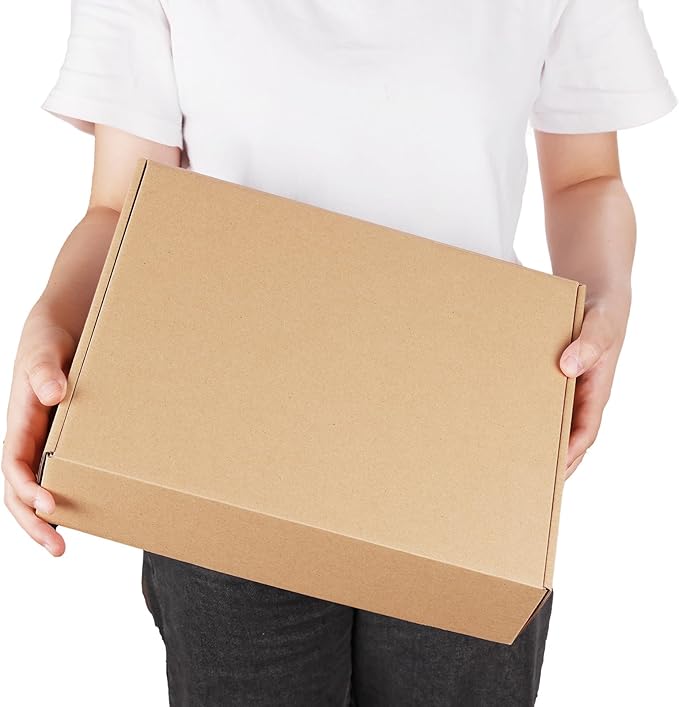PHAREGE 13x10x3 inch Shipping Boxes Bulk 25 Pack Brown, Tab Lock Tuck Top Mailer Boxes for Packaging Small Business, Medium Cardboard Gift Boxes for Wrapping Mailing Present