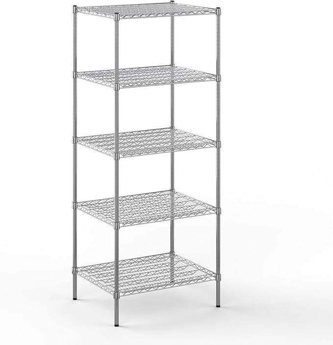 Regal Altair 24" Deep x 30" Wide x 74" Height Wire Shelving Kit | 5-Tier | NSF Commercial Storage Rack Unit