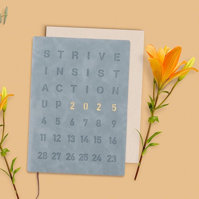 CIYODO Fitness Journal Notebook Workout Planner Daily Training Scheduler A5 Blue Fitness Agenda Notepad for Gym Exercise and Weight Loss Tracking 2025