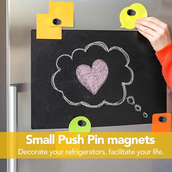 LOVIMAG Fridge Magnets 28Pcs Refrigerator Whiteboard Small Strong Magnet Classroom Kitchen Accessories Decorative Locker Set Decor Must Haves Office Calendar Refrigerador Magnetic Cute Crafts Black