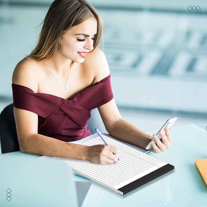 AILZFEI 3 Pack Legal Pads 8.5 x 11 inch Notepad, 30 Sheets per Note Pads Wide Ruled Legal Pads, Pads of Paper Writing Pad - Ideal for Office, School or Home Use