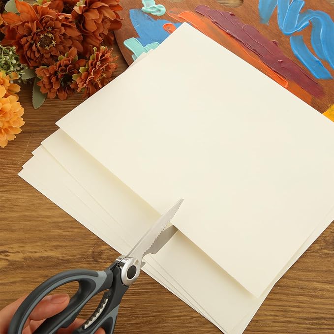 QTLCOHD 200 Sheets Cream Cardstock 8.5 x 11 Off White Cardstock 110lb Ivory Cardstock Paper Printer Paper for Certificates, DIY Card Making, Invitations, Business Cards