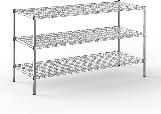 Regal Altair 24" Deep x 60" Wide x 34" Height Wire Shelving Kit | 3-Tier | NSF Commercial Storage Rack Unit