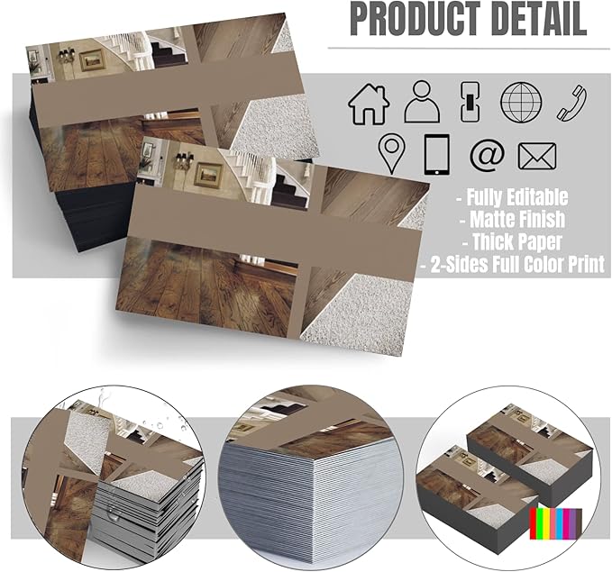 Custom Business Cards Double-Sided Personalized Stationery | Professional 300GSM Matte Paper for Small Business | 3.5x2 Inch
