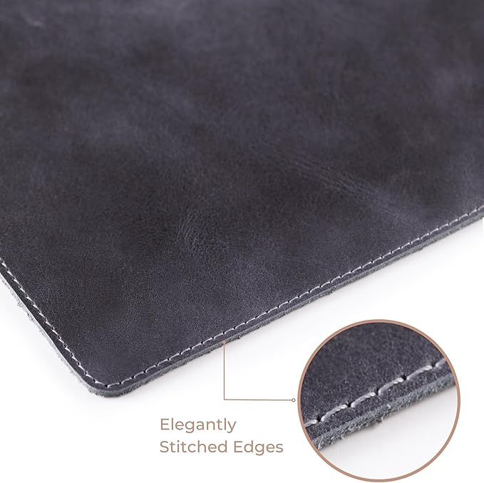 Node Leather - Leather Desk Mat - Executive Real Leather Desk Pad - Genuine Leather Office Desktop mat - Large (18 3/4" X 35 3/4") | Non-Slip Leather Desk Blotter