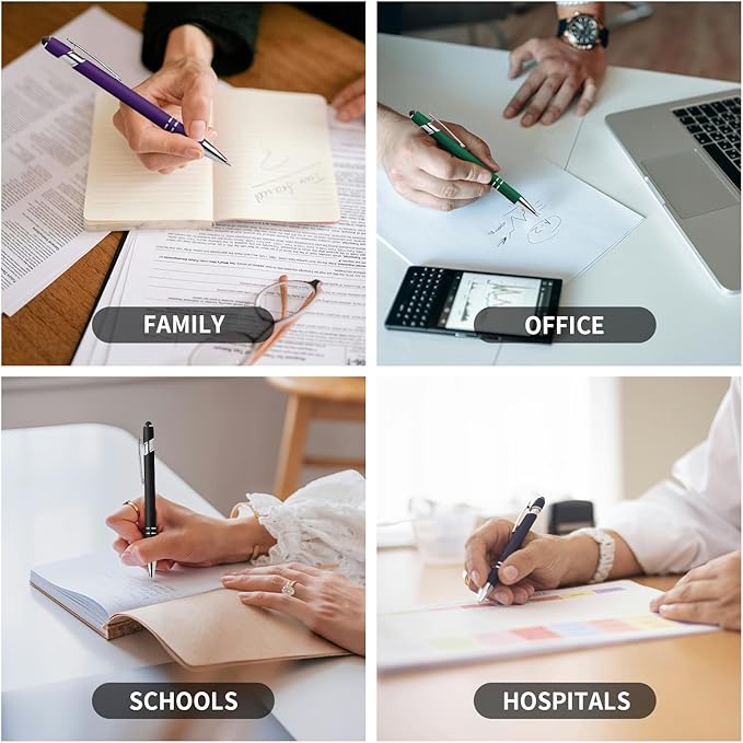 Vebermo 15 Pack Motivational Pen Set - Inspirational Quotes Retractable Ballpoint Pens for Office School Supplies, Encouragement Gifts for Women Men, Multicolor