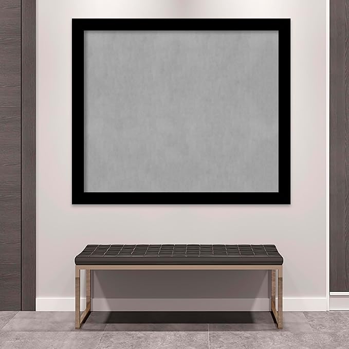 Amanti Art Black Framed Magnetic Board 45x53 Oversize Vision Board for use with Magnets, 100% Metal Sheet to Display Items as Office Decor or for Home Organization in mudroom, Kitchen or Kids Room