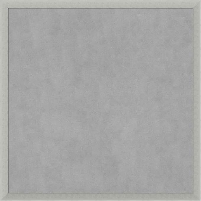 Amanti Art Silver Framed Magnetic Board 26x26 Medium Vision Board for use with Magnets, 100% Metal Sheet to Display Items as Office Decor or for Home Organization in mudroom, Kitchen or Kids Room