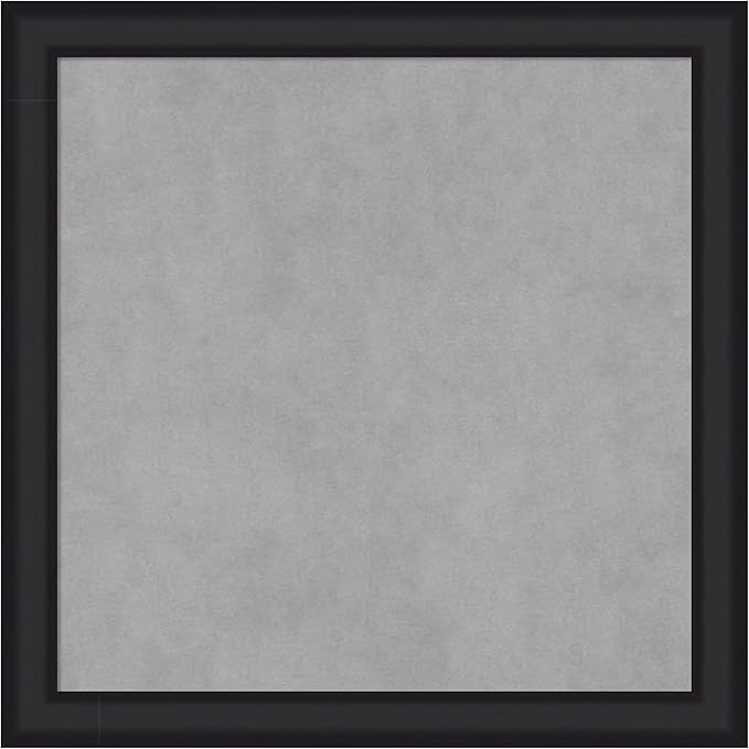 Amanti Art Black Framed Magnetic Board 23x23 Medium Vision Board for use with Magnets, 100% Metal Sheet to Display Items as Office Decor or for Home Organization in mudroom, Kitchen or Kids Room