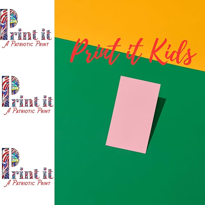 PrintIt Colors Multipurpose Paper, 20 lbs., 8.5" x 11", 500 Sheets/Ream – Premium Colored Copy Paper for Printing, School, and Office Use (Pink)