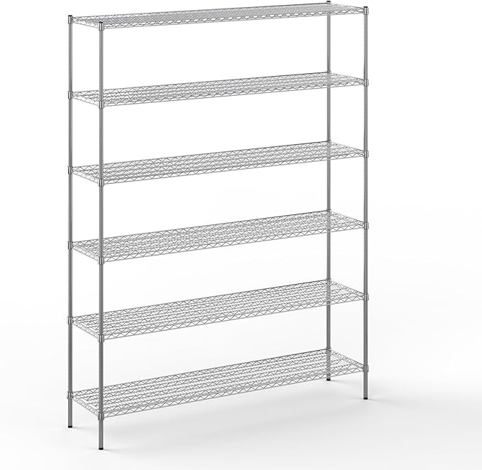 Regal Altair 18" Deep x 72" Wide x 96" Height Wire Shelving Kit | 6-Tier | NSF Commercial Storage Rack Unit