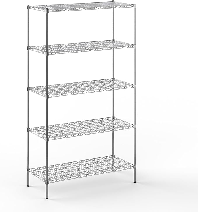 Regal Altair 21" Deep x 48" Wide x 86" Height Wire Shelving Kit | 5-Tier | NSF Commercial Storage Rack Unit
