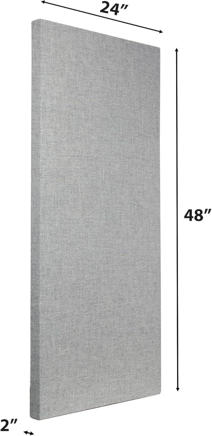 ATS Acoustics Home Office Residential Acoustic Treatment Room Kit Sound Absorbing Acoustic Panel 6 Pack for 50-100 Sq Ft (Merle Grey)