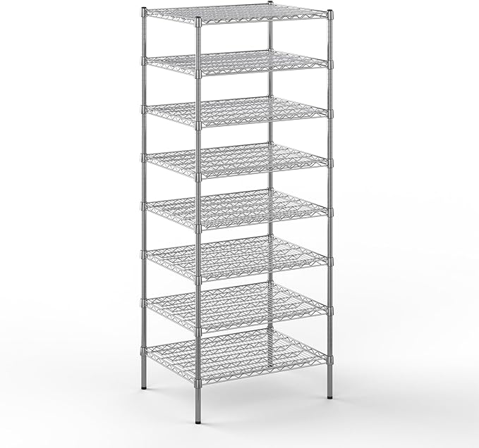 Regal Altair 24" Deep x 30" Wide x 74" Height Wire Shelving Kit | 8-Tier | NSF Commercial Storage Rack Unit