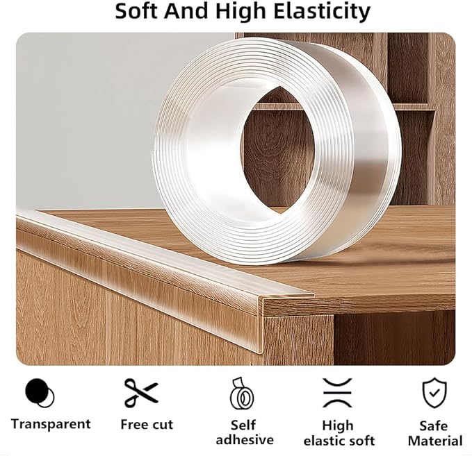 Baby Proofing Edge Protector for Baby 9.84ft Clear Edge Protector Strip Safety Corner Guards Child Proof Corner Bumper for Furniture