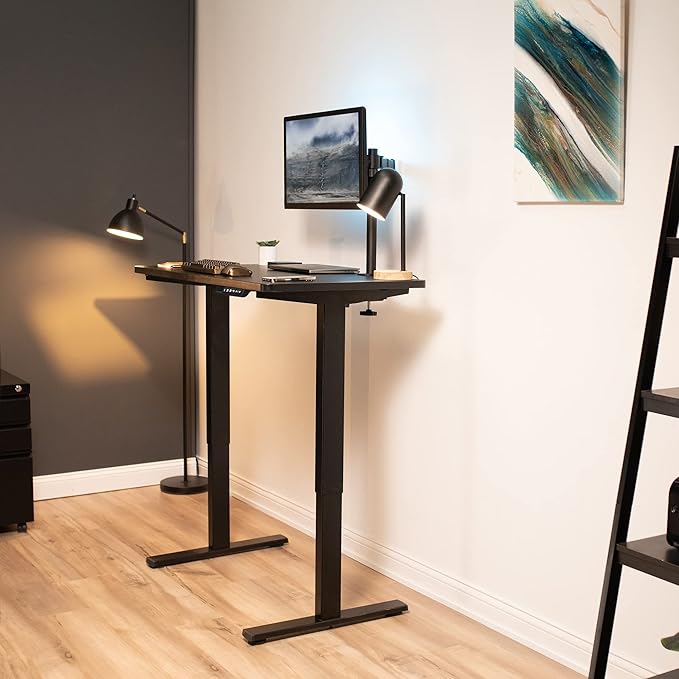 VIVO Electric 43 x 24 in Standing Desk, Memory Height Adjustment, 1B Series, Holds 220 lbs, White Top, White Frame, DESK-1W4W