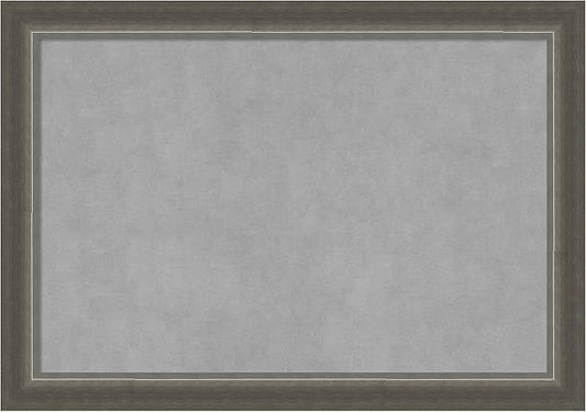 Amanti Art Silver Framed Magnetic Board 19x27 Medium Vision Board for use with Magnets, 100% Metal Sheet to Display Items as Office Decor or for Home Organization in mudroom, Kitchen or Kids Room