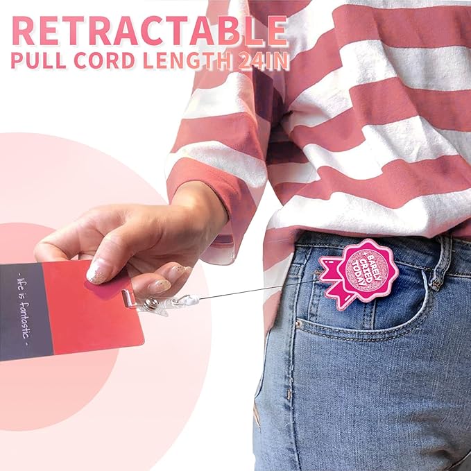 Aoryalps Retractable Badge Reel Holder Retractable with ID Clip for Nurse Nursing Name Tag Card Nursing Student Teacher Doctor Medical Assistant Work Office Clip-Gifts for Nurse