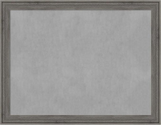 Amanti Art Grey Framed Magnetic Board 21x27 Medium Vision Board for use with Magnets, 100% Metal Sheet to Display Items as Office Decor or for Home Organization in mudroom, Kitchen or Kids Room