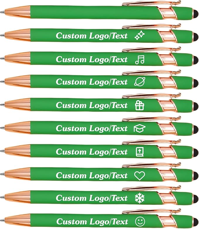 CRME Bulk Custom Pens Personalized Customized Engraved Pen with Name/Text Personalization Gift for Men Women Ultra Smooth Writing Black Pens Nurse Accessories for Work Ideal for School,Office,Wedding